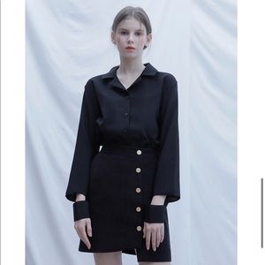 Korean Designer Shirt With Slit Cuffs